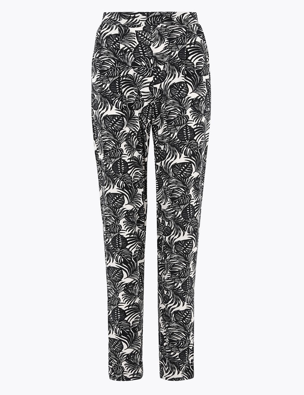Jersey Palm Print Tapered Trousers 1 of 1