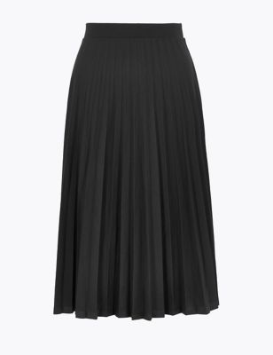 Jersey Pleated Circle Midi skirt | M&S Collection | M&S