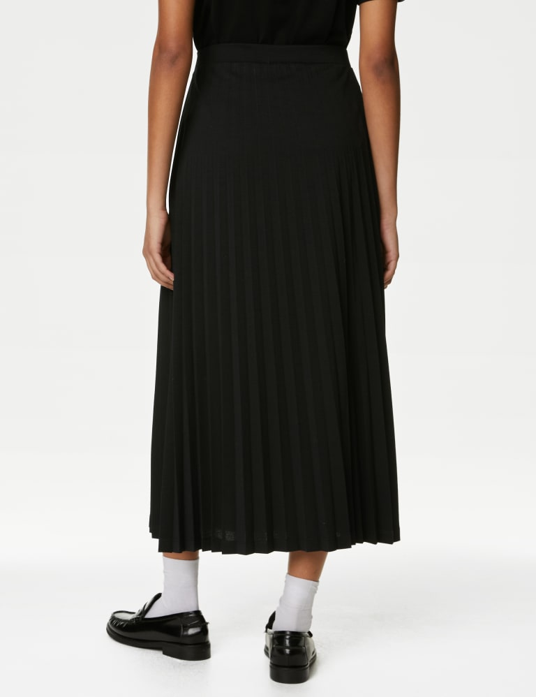 Pleated Jersey Maxi Skirt - Women - Ready-to-Wear