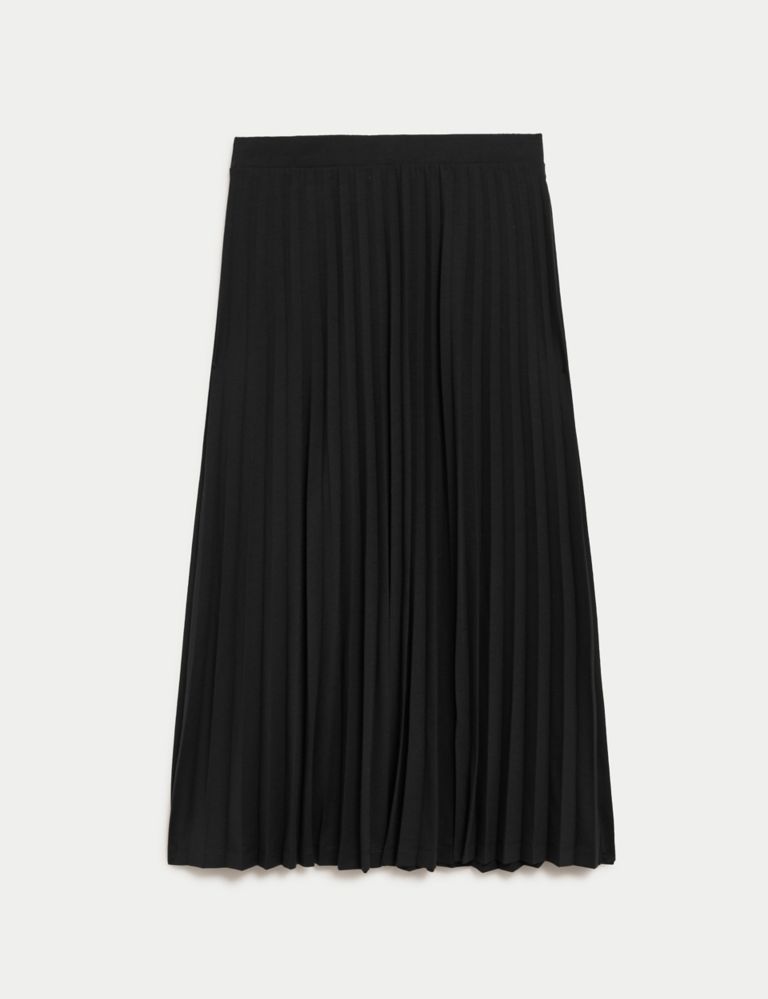 Jersey Pleated Midaxi Skirt | M&S Collection | M&S