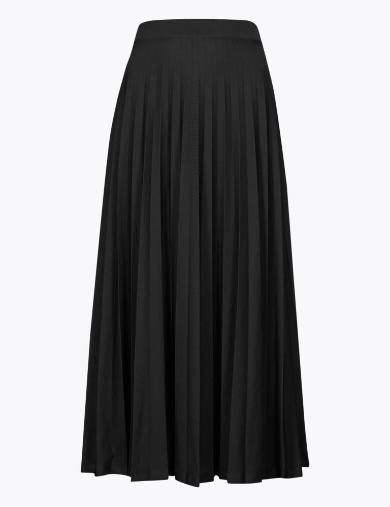 Jersey Pleated Midi Skirt M S Collection M S