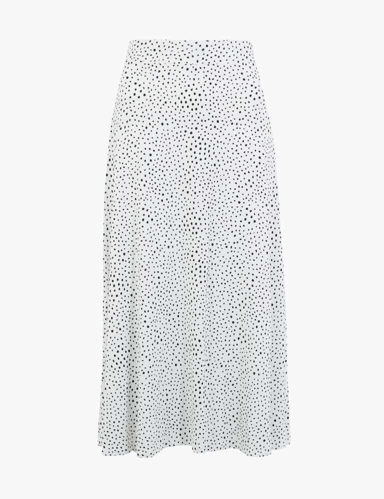 Jersey Polka Dot A Line Midi Skirt M S Collection M S