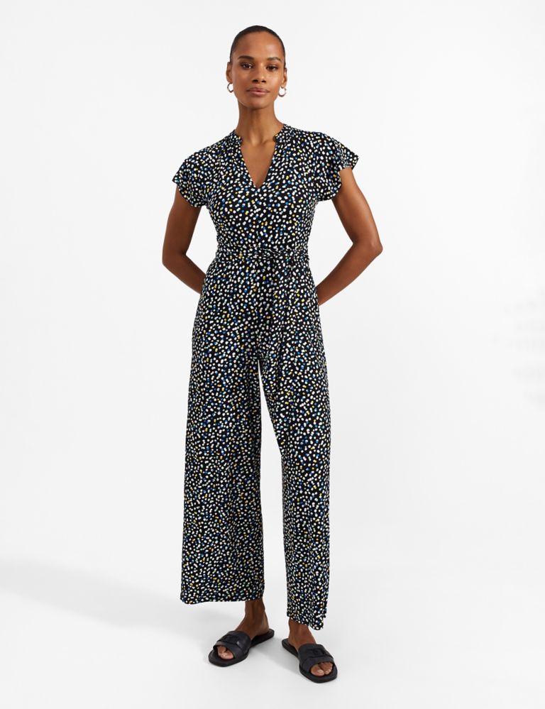Jersey Polka Dot Cropped Jumpsuit 1 of 6