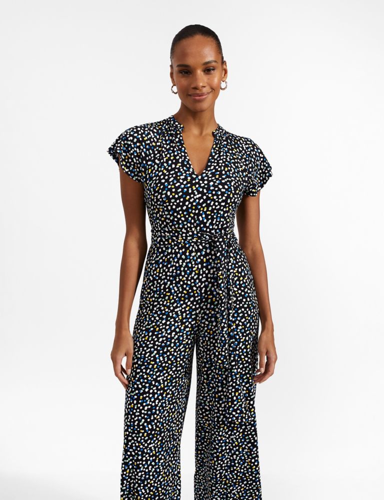 Jersey Polka Dot Cropped Jumpsuit 4 of 6