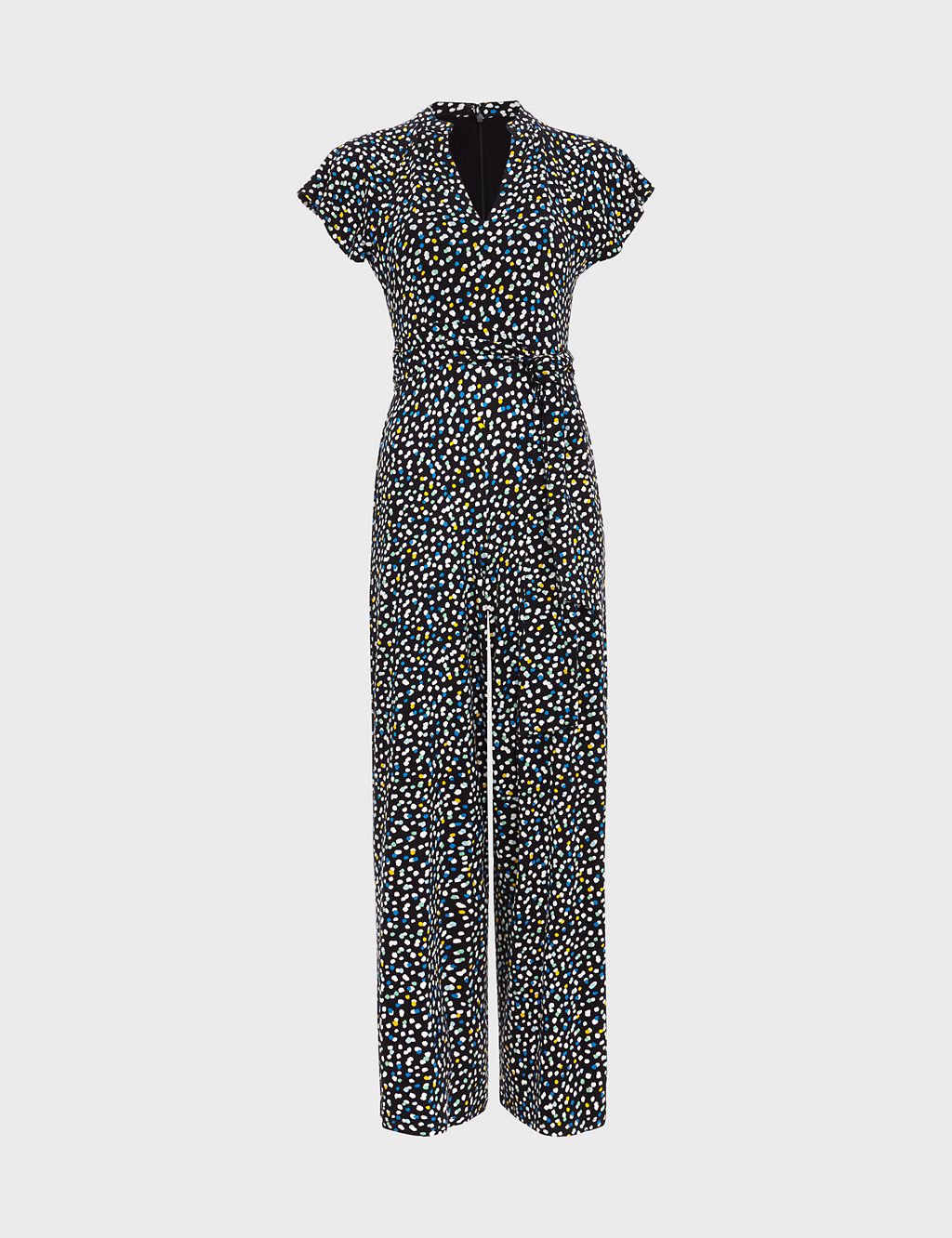 Jersey Polka Dot Cropped Jumpsuit 1 of 6