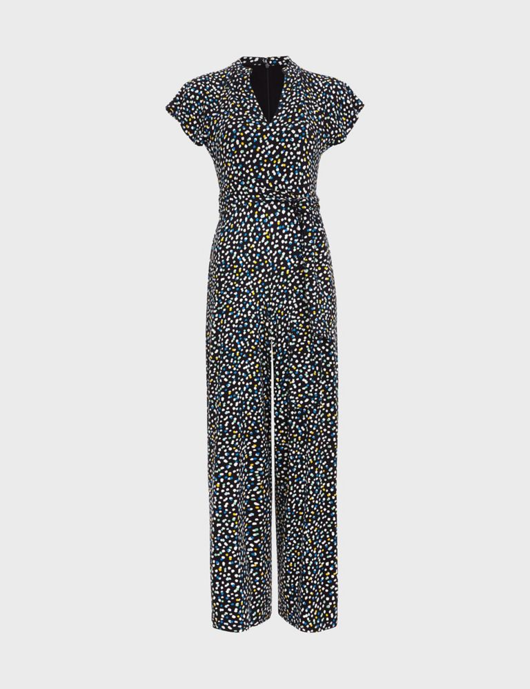 Jersey Polka Dot Cropped Jumpsuit 2 of 6