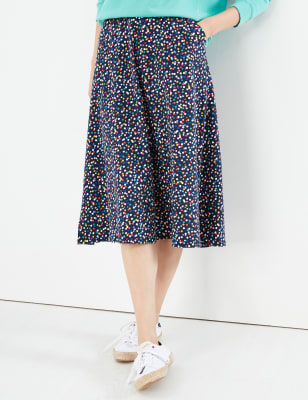 dot print skirt