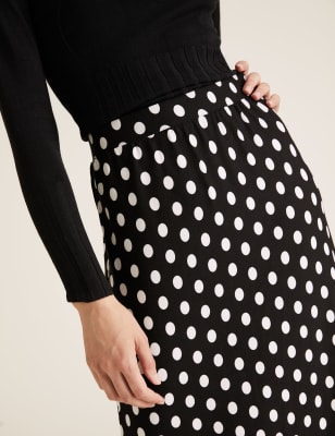 marks and spencer polka dot skirt