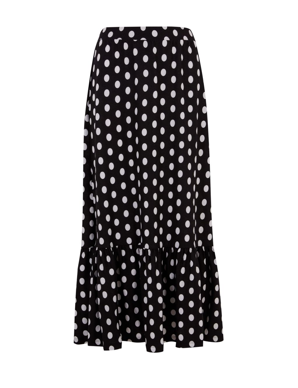 Jersey Polka Dot Midi Tiered Skirt | M&S Collection | M&S