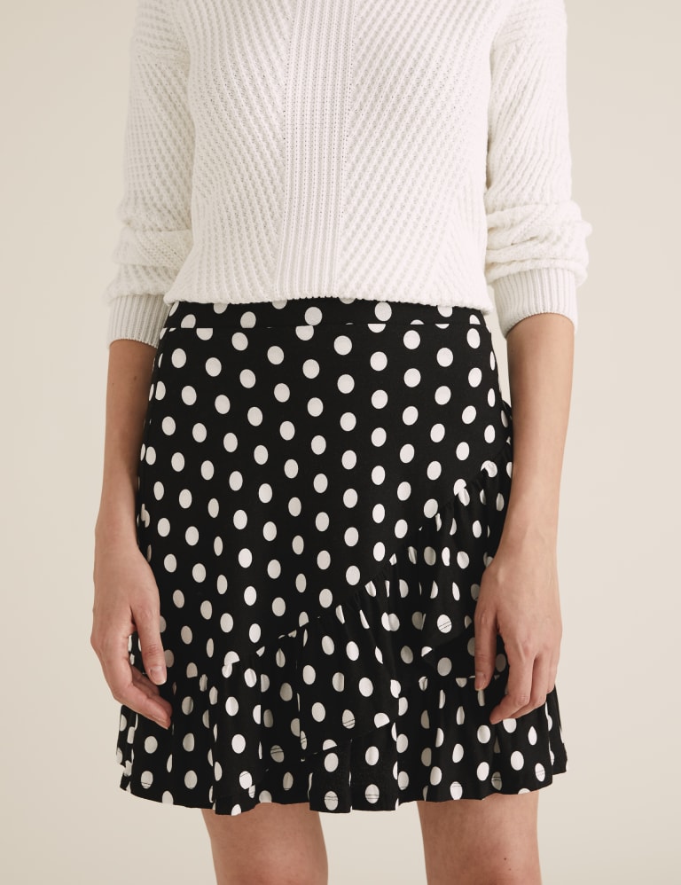 Polka dot skirt m&s hot sale