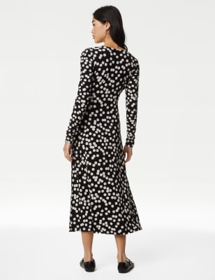 Midi wrap clearance dress polka dot