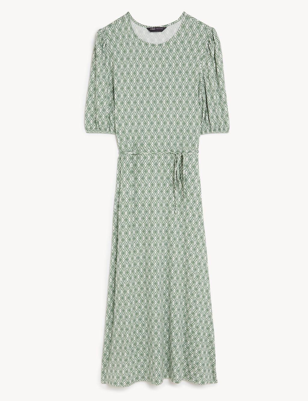 Jersey Printed Belted Midi Tea Dress 1 of 5