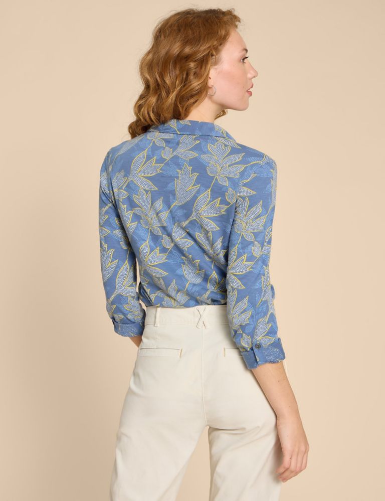 Jersey Printed Collared Shirt 4 of 6
