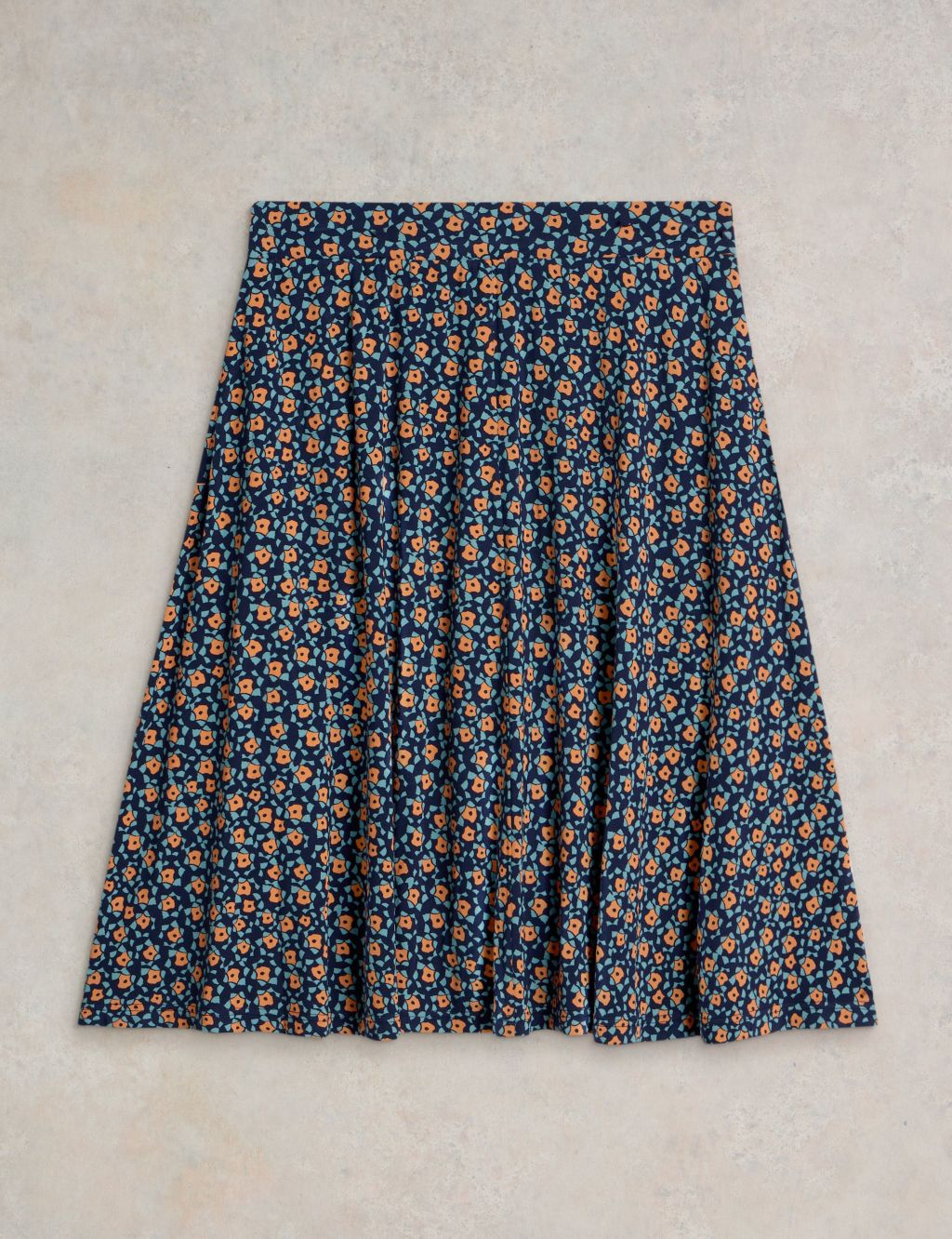 Jersey Printed Knee Length A-Line Skirt 1 of 6