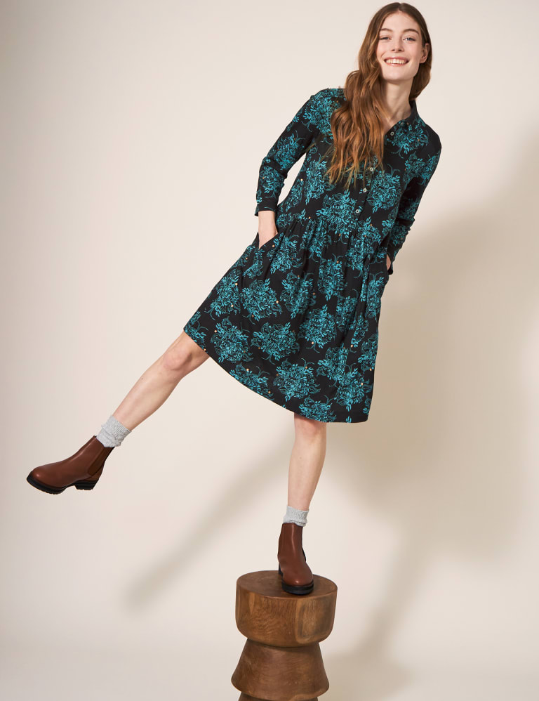 Knee length jersey dress hot sale