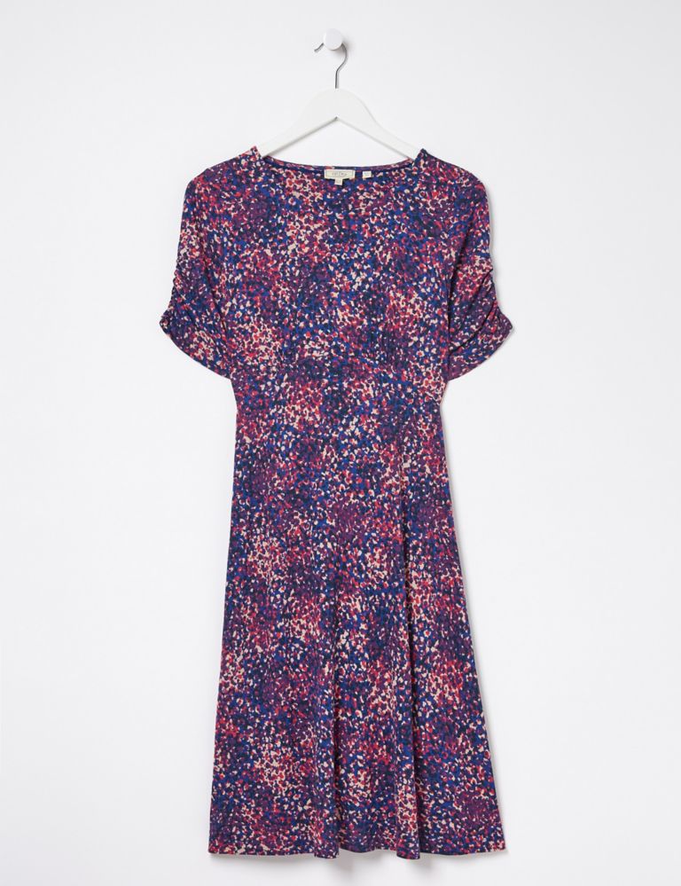 Jersey Printed Knee Length Waisted Dress | FatFace | M&S