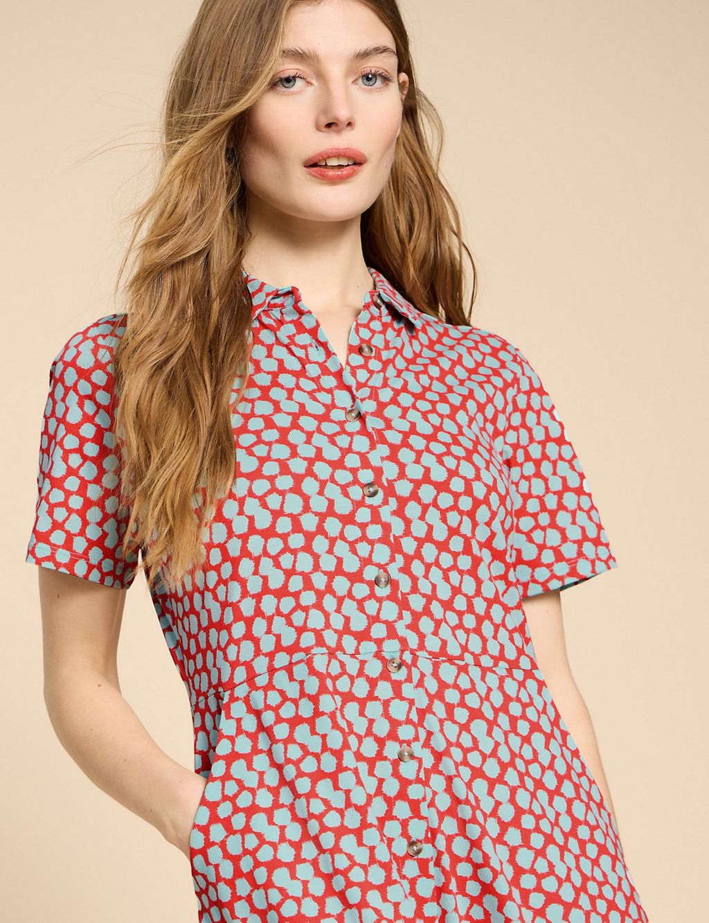 Jersey Printed Midaxi Shirt Dress 5 of 6