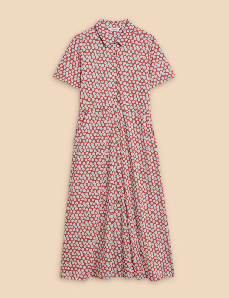 Jersey Printed Midaxi Shirt Dress 2 of 6