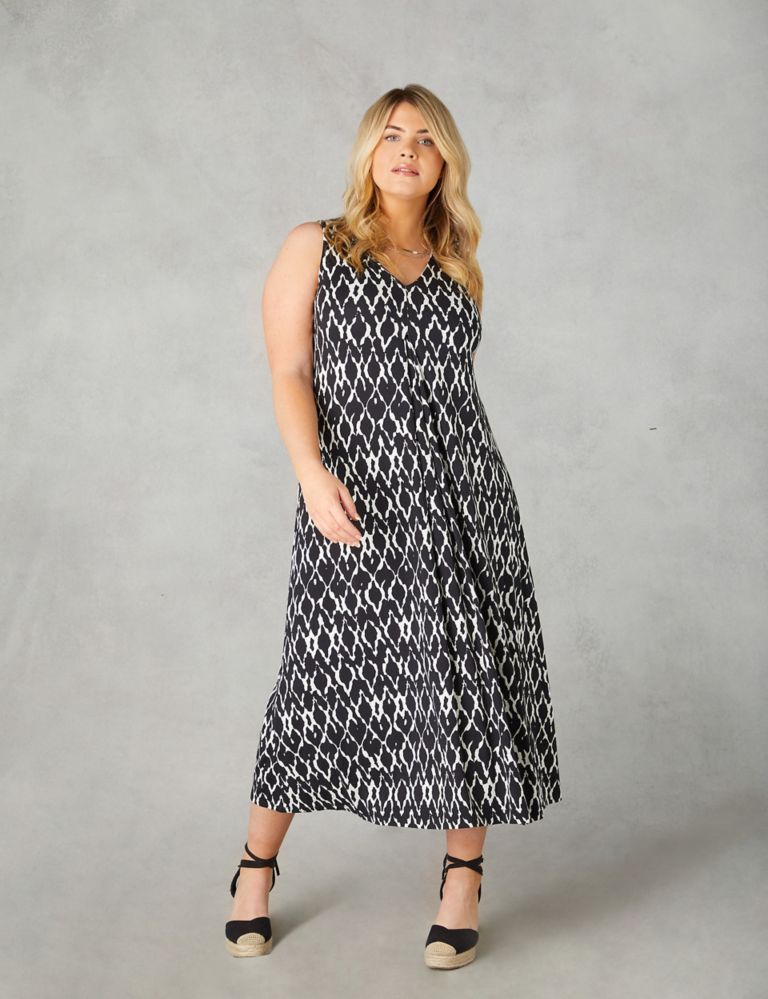 Jersey Printed Midaxi Swing Dress 6 of 6