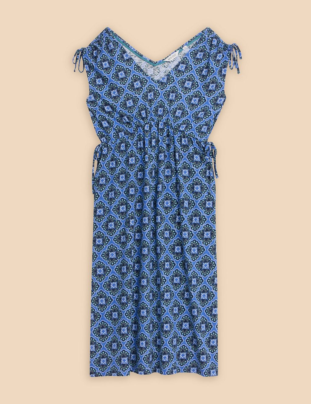 Jersey Printed Midi Relaxed Beach Dress 1 of 6