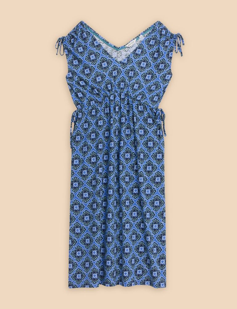Jersey Printed Midi Relaxed Beach Dress 2 of 6