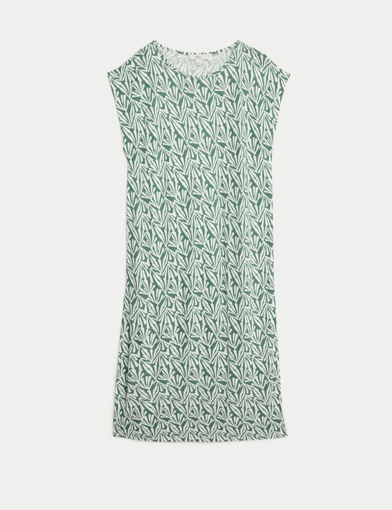 Jersey Printed Midi Relaxed Shift Dress 2 of 4