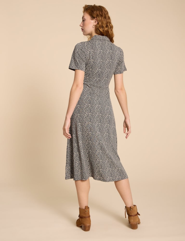 Jersey Printed Midi Shirt Dress White Stuff M S