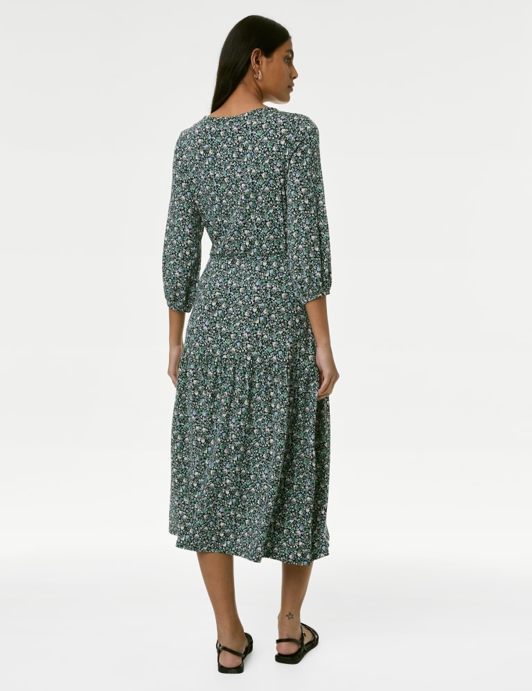 Jersey Printed Midi Tea Dress 4 of 5