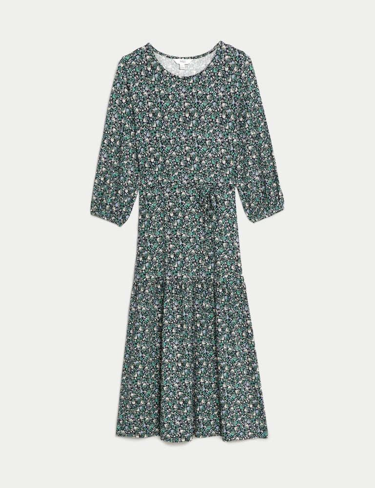 Jersey Printed Midi Tea Dress M S Collection M S