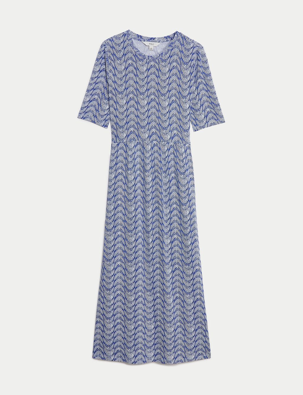 Jersey Printed Midi Waisted Dress 1 of 5