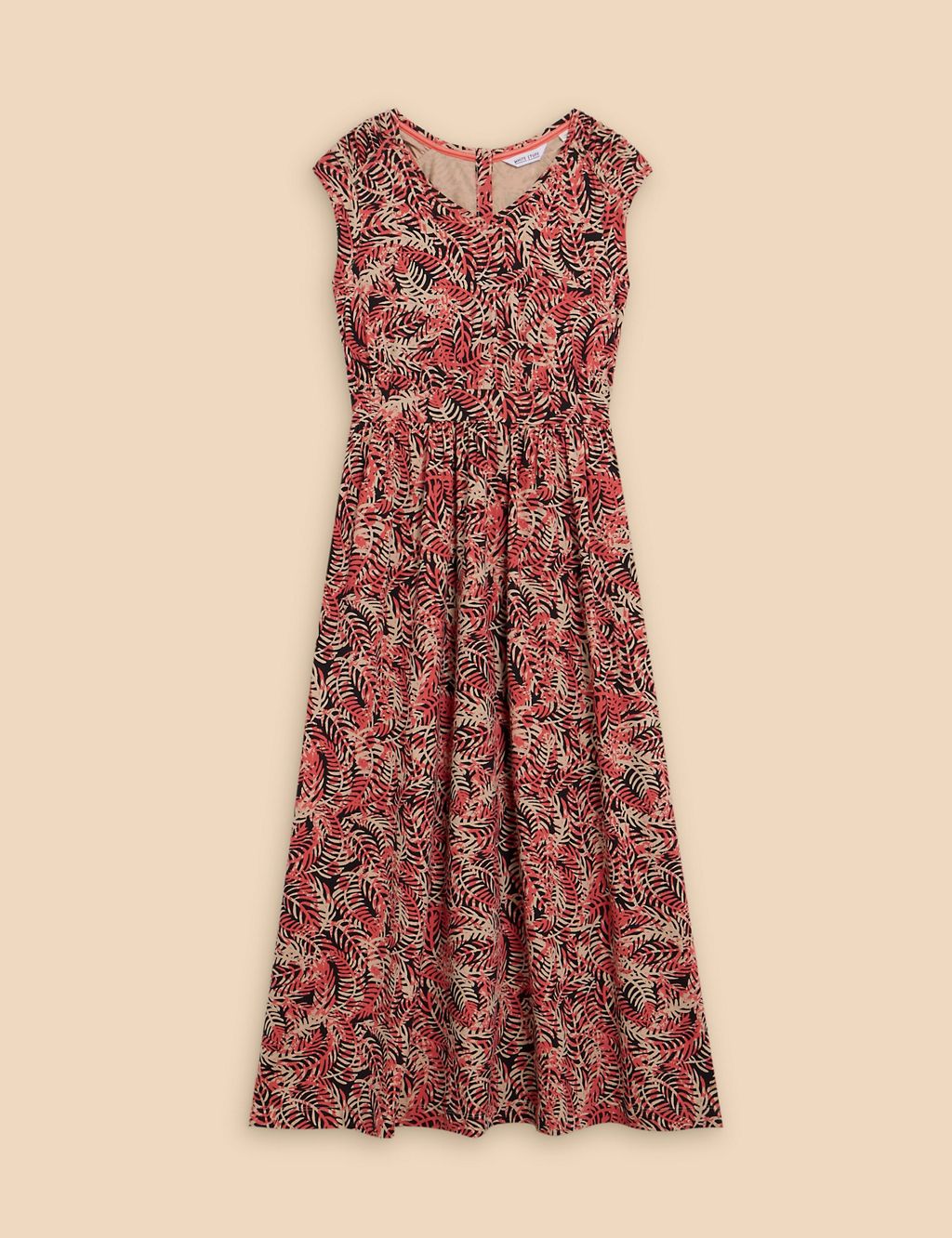 Jersey Printed V-Neck Maxi Waisted Dress 1 of 6