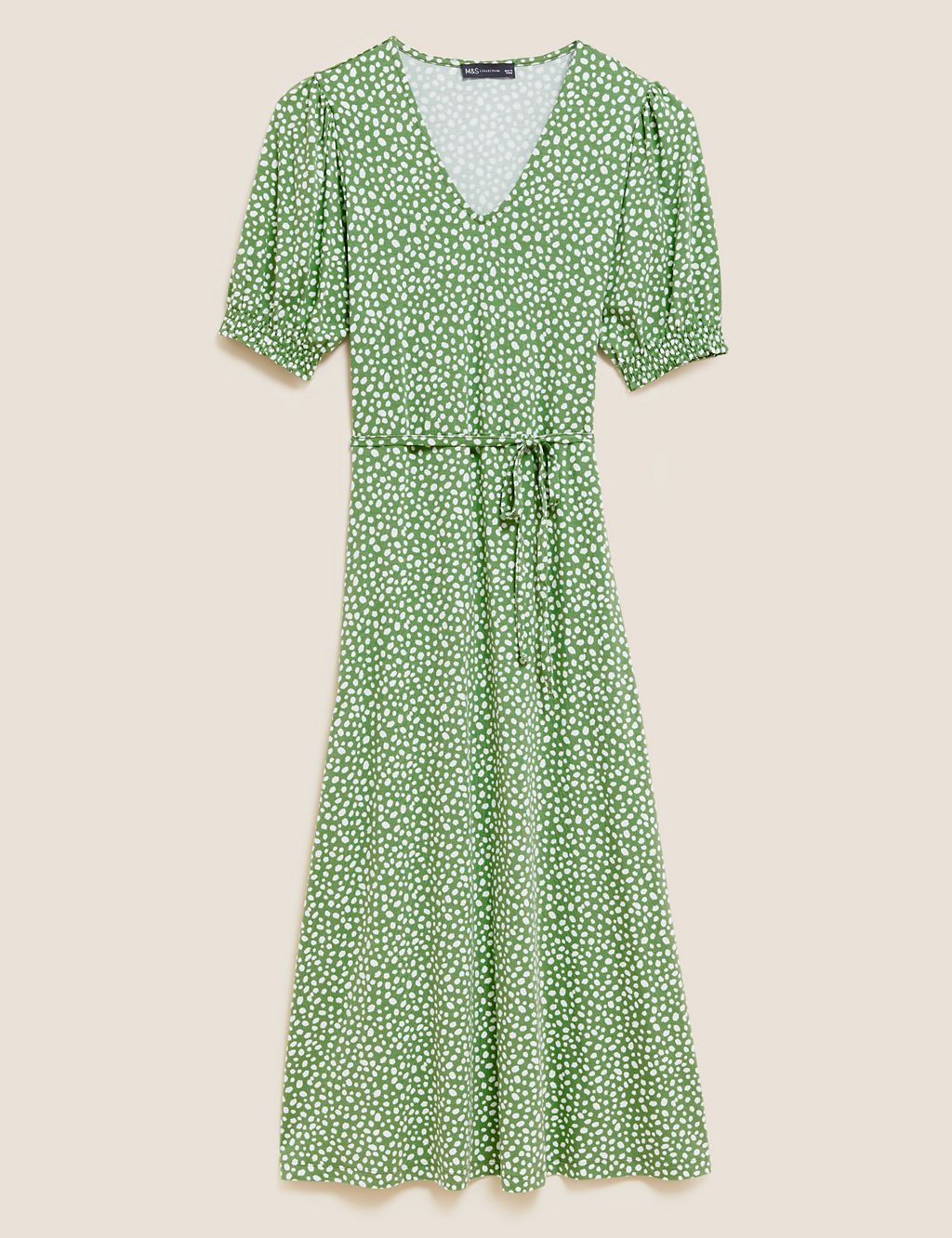 Jersey Printed V-Neck Midi Tea Dress 1 of 6