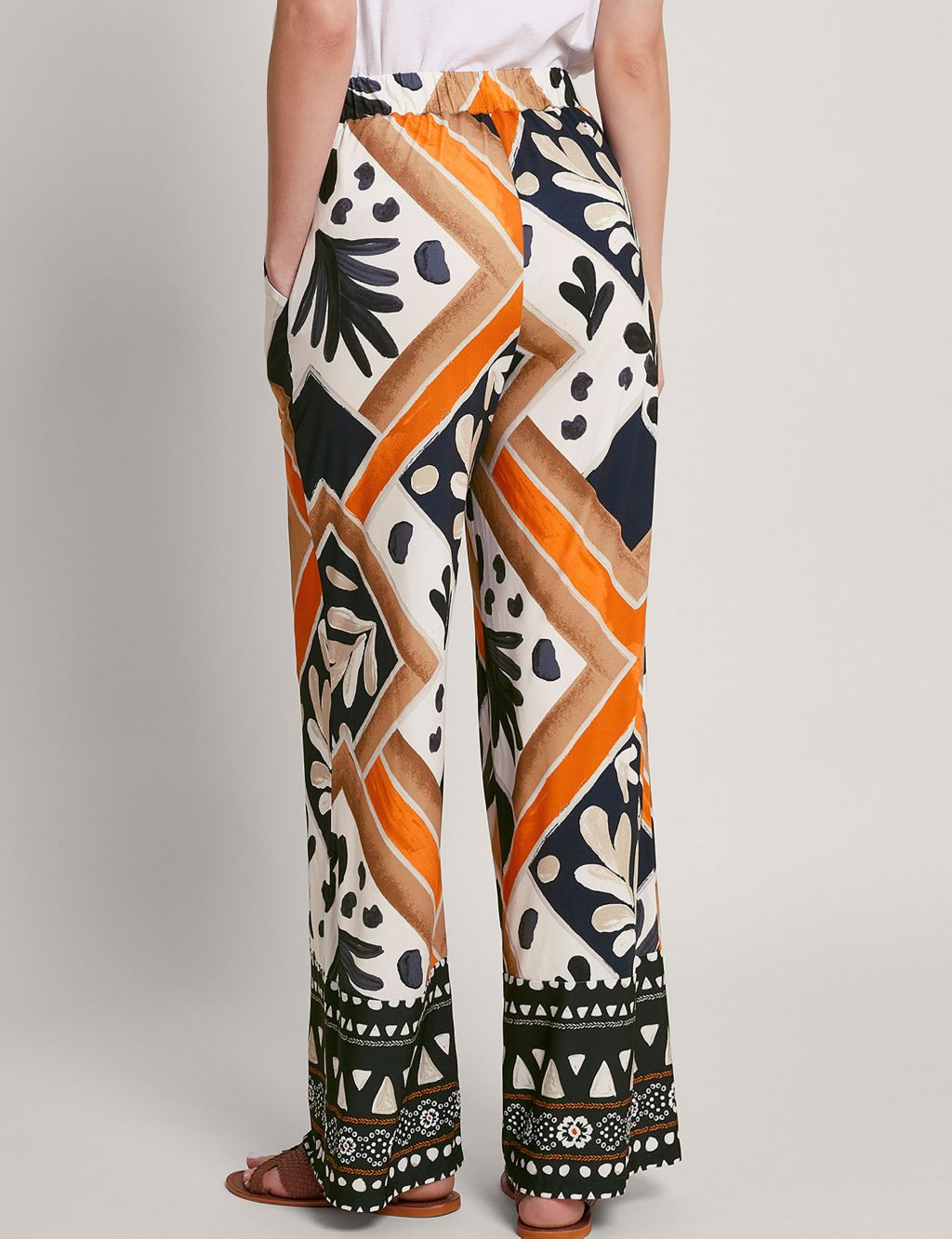 Jersey Printed Wide Leg Trousers 4 of 5