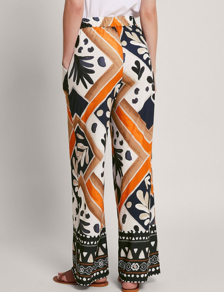 Jersey Printed Wide Leg Trousers 4 of 5