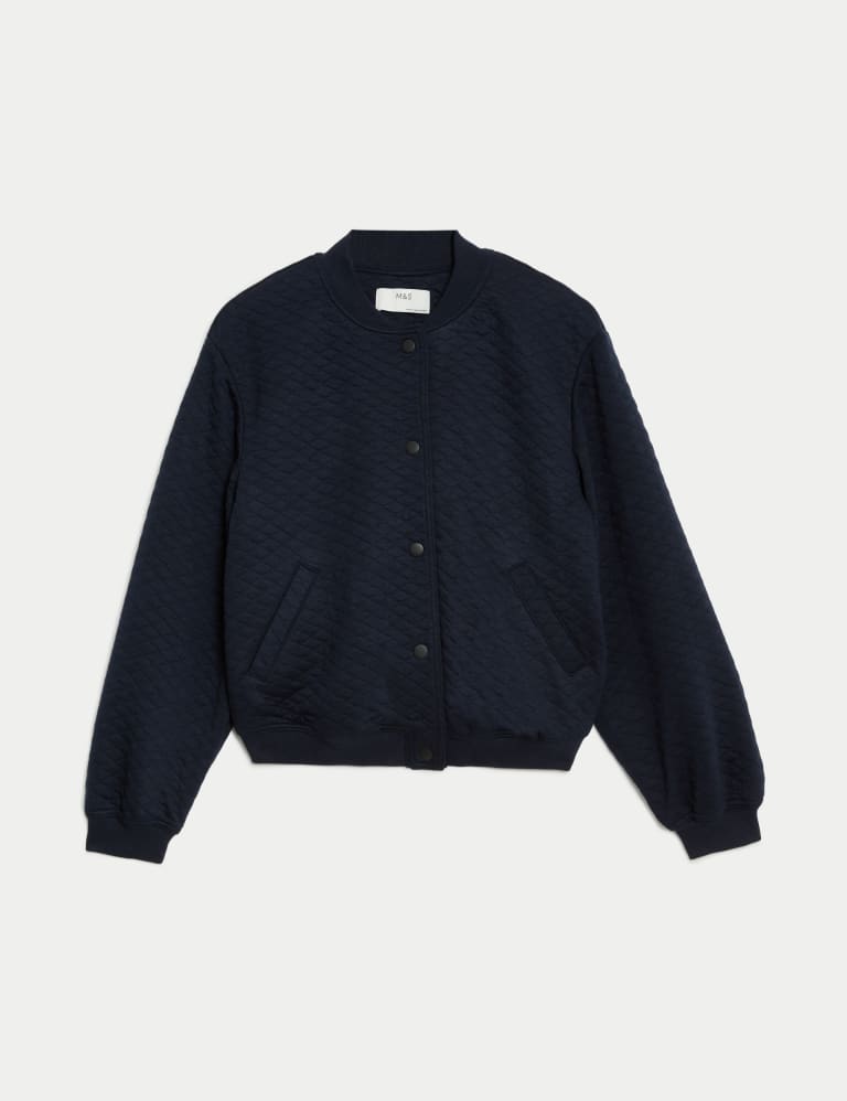 Jersey Quilted Bomber Jacket M S Collection M S