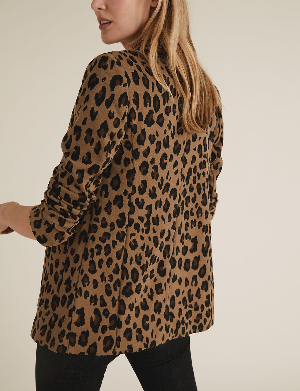 Jersey Relaxed Animal Print Blazer 4 of 4