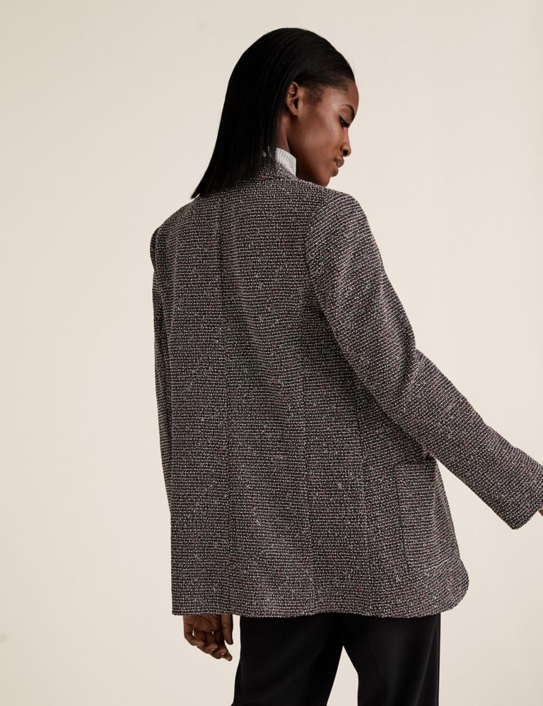 Jersey Relaxed Textured Blazer 4 of 5