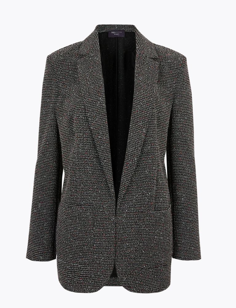 Jersey Relaxed Textured Blazer 2 of 5