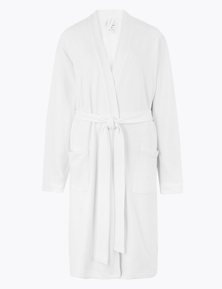Jersey Ribbed Short Dressing Gown 1 of 1