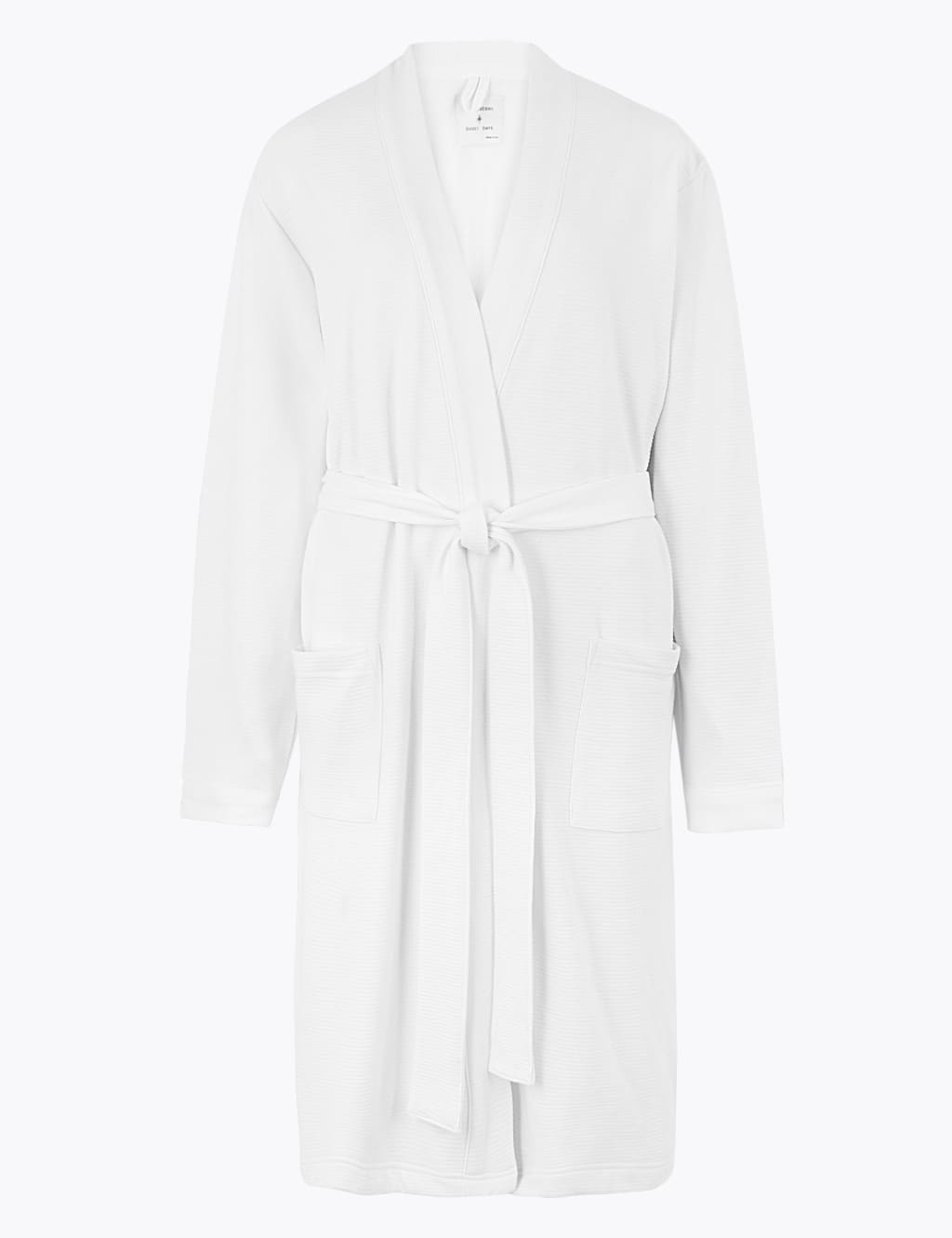 Jersey Ribbed Short Dressing Gown M&S Collection M&S