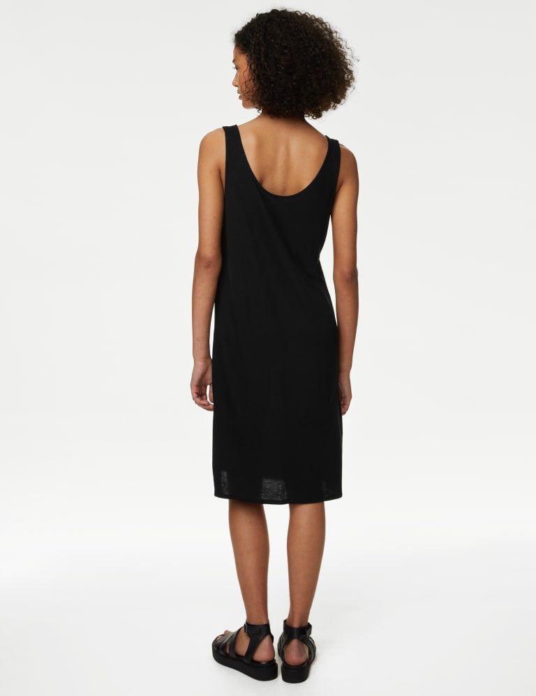 Jersey Round Neck Knee Length Slip Dress, M&S Collection