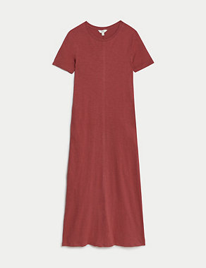 Jersey Round Neck Midi T-Shirt Dress Image 2 of 5