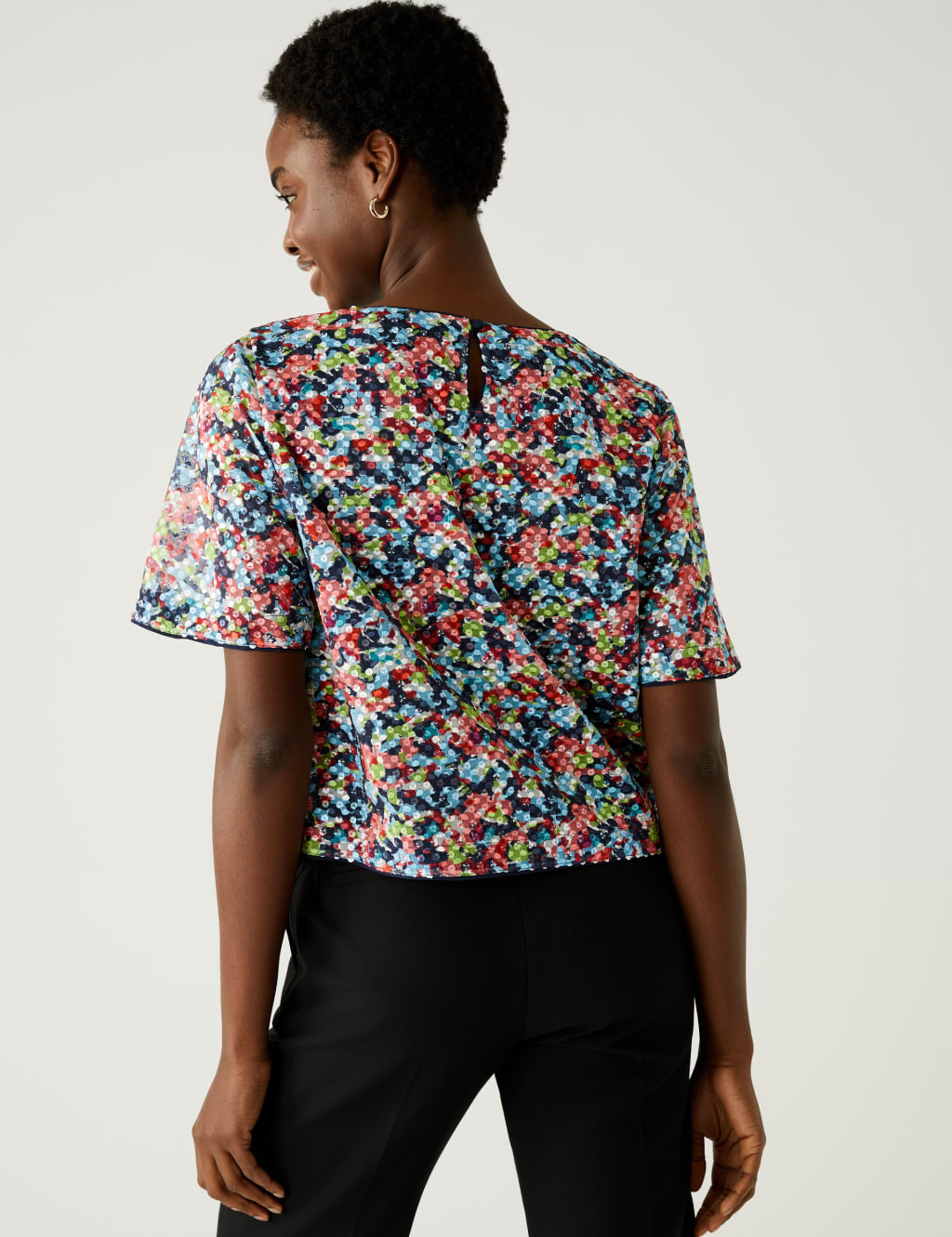 Micro sequin t-shirt T-shirt