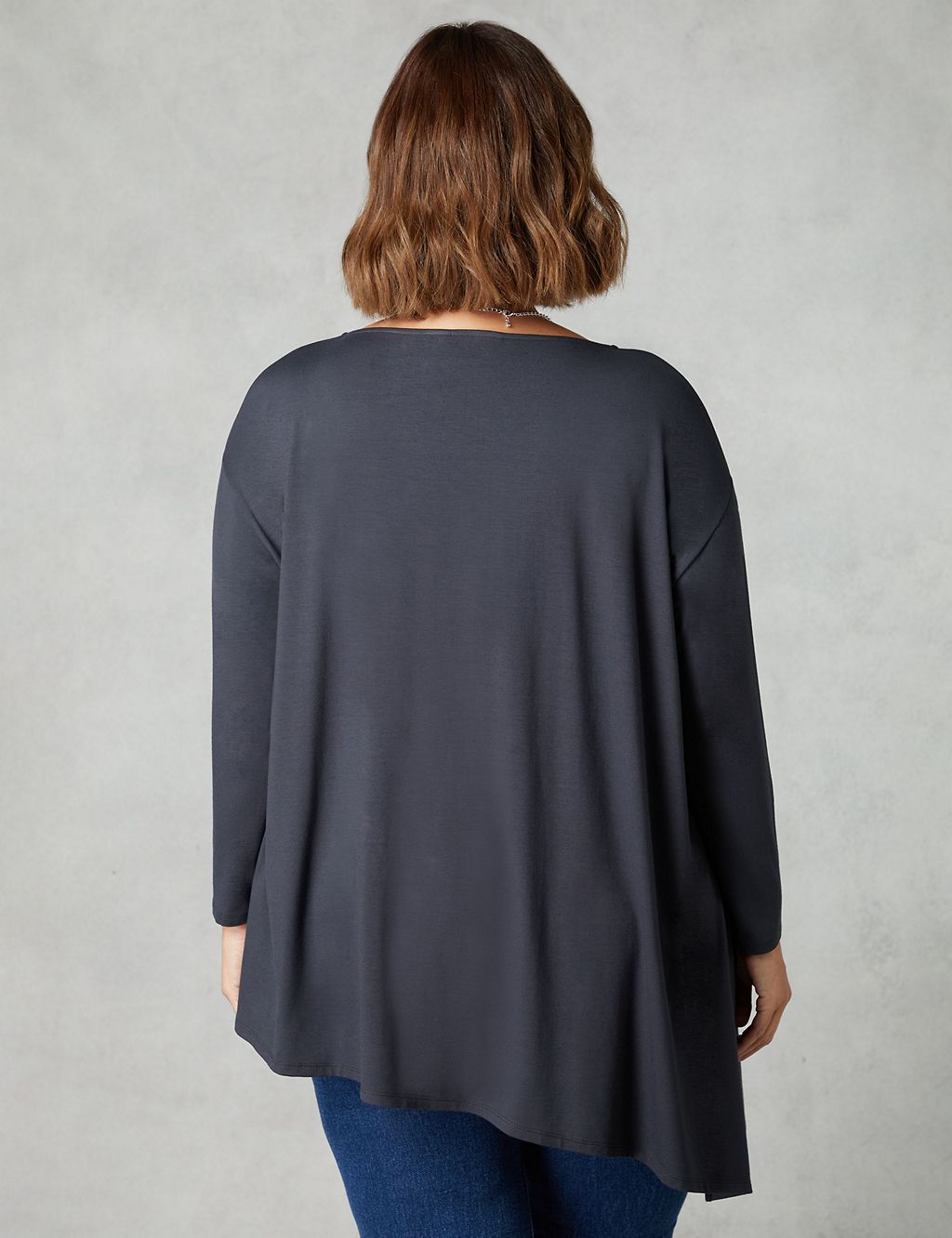 Jersey Slash Neck Relaxed Top 2 of 4