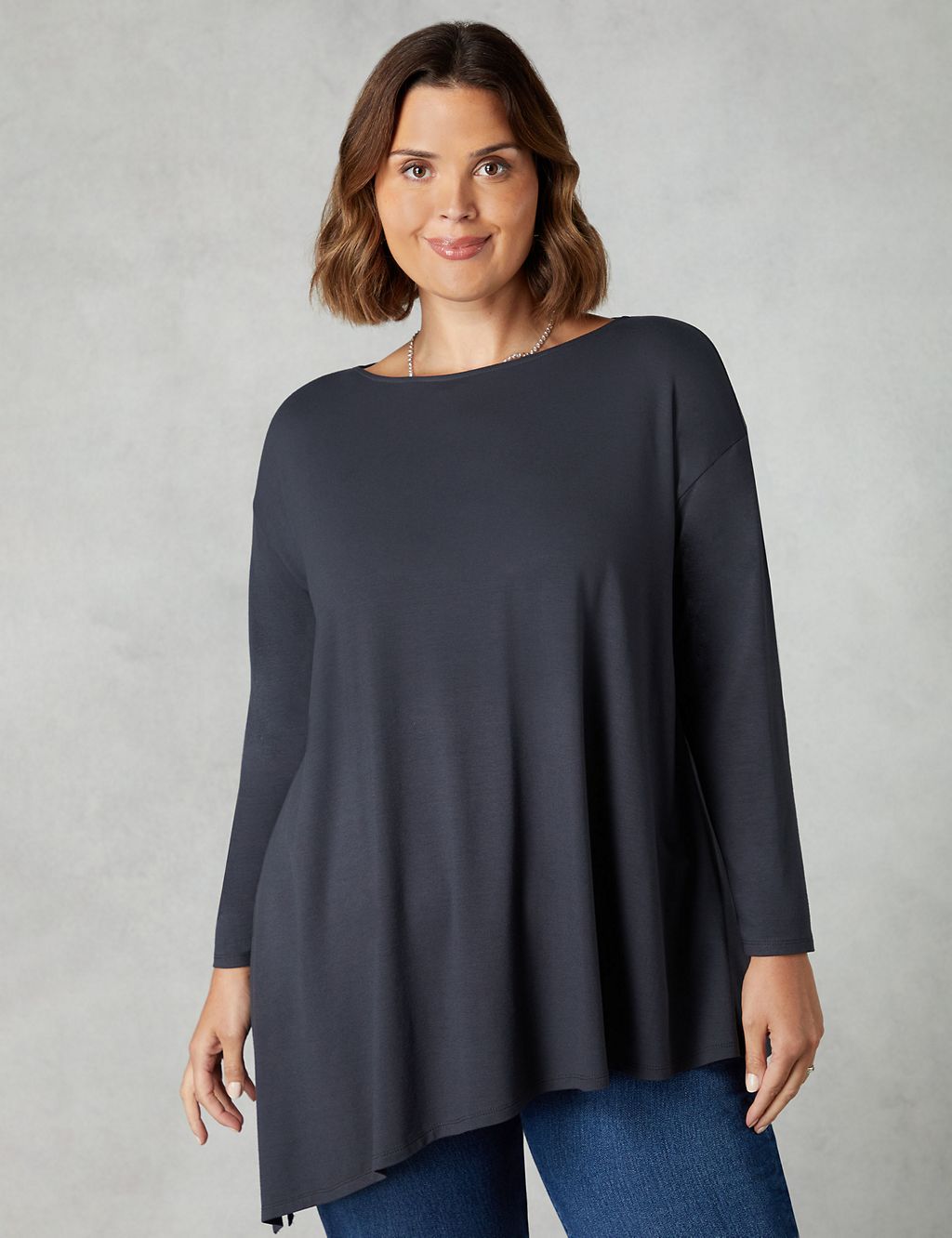 Jersey Slash Neck Relaxed Top 4 of 4