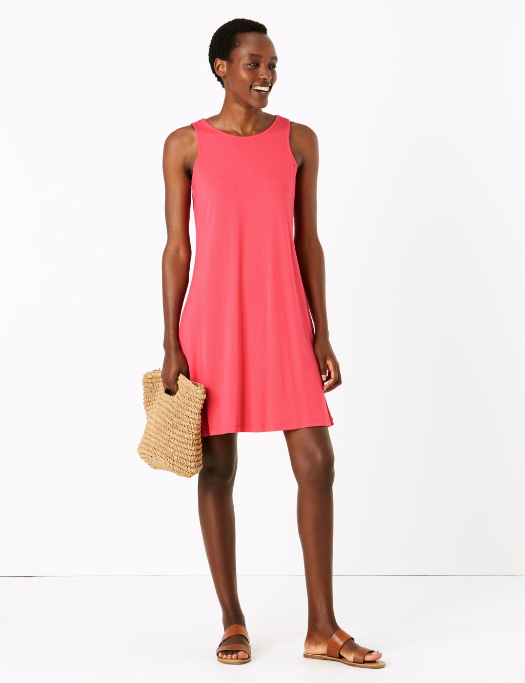 Old navy sleeveless jersey swing dress cheap