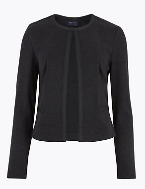 Jersey Slim Edge to Edge Jacket | M&S Collection | M&S