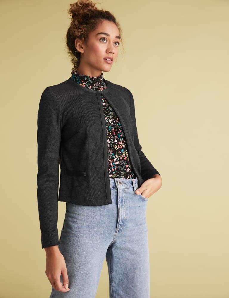 Jersey Slim Edge to Edge Jacket M S Collection M S