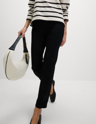 Black skinny ankle grazer hot sale trousers