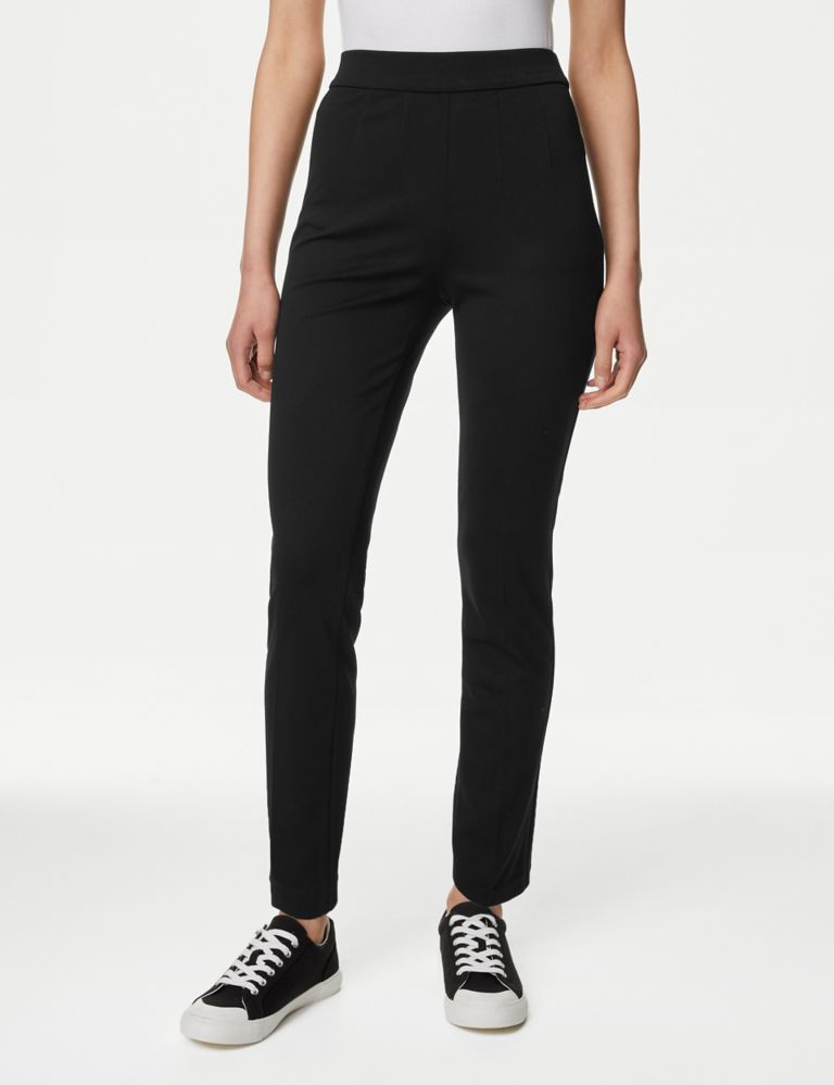 Jersey Slim Fit Ankle Grazer Trousers | M&S Collection | M&S